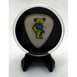 Grateful Dead Yellow Dancing Bear Guitar Pick With MADE IN USA Display 