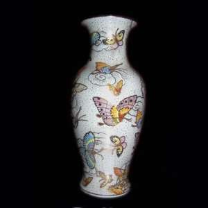  Satsuma Style Butterfly Vase 12 Inches 