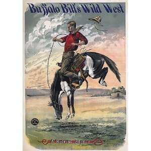 com BUFFALLO BILLS WILD WEST HORSE HORSEBACK COWBOY A BUCKING BRONCO 