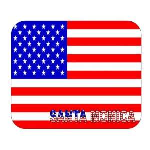  US Flag   Santa Monica, California (CA) Mouse Pad 