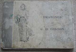 Drawings Charles Dana Gibson 1894 Album Book of Prints  