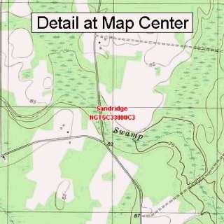 USGS Topographic Quadrangle Map   Sandridge, South Carolina (Folded 
