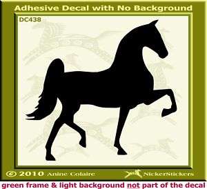 Saddlebred Horse Trailer Auto Window Decal Sticker 438  