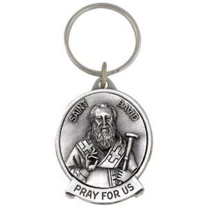  St. David Pewter Key Chain (JC 7248 E)