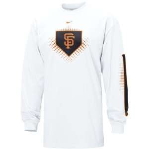com Nike San Francisco Giants White MLB Overthrow Long Sleeve T shirt 
