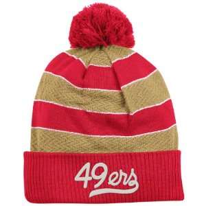   49ers Womens Retro Sport Pom Top Cuffed Knit Hat