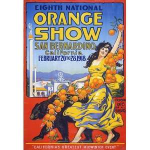  Orange Show San Bernardino California 1918 Vintage Poster 
