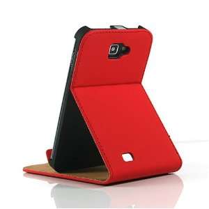 Red / PU Leather Stand Case / Cover / Skin / Shell For Samsung Galaxy 
