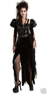 Blk Goth Adult Craziana Dark Witch Mistress Costume DB  