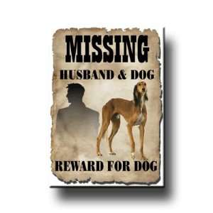  Saluki Husband Missing Reward Fridge Magnet Everything 