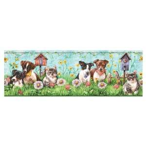 allen + roth Puppies And Kittens Wallpaper Border 
