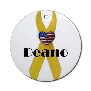  Military Backer Deano (Yellow Ribbon) Ornament (Round 