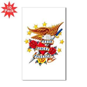   Rectangle) (10 Pack) Bald Eagle Death Before Dishonor 
