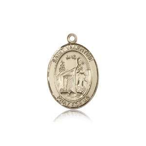 14kt Gold St. Saint Valentine of Rome Medal 1 x 3/4 Inches 7121KT No 
