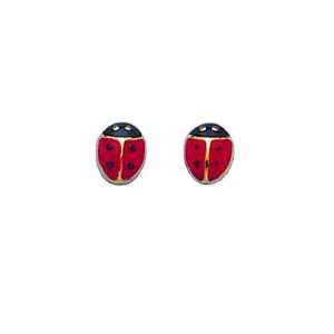  18K Gold Plated Ladybird Stud Earrings Jewelry