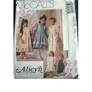 GIRLS DRESS IN TWO LENGTHS SIZE 4 ALICYN EXCLUSIVES PATTERN BY MCCALLS 