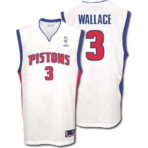  Ben Wallace White Reebok NBA Replica Detroit Pistons Youth 
