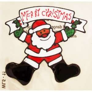   Window Sticker   22cm Merry Christmas Santa Design 