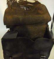 Black Motorcycle bag purse with fringe 14x6x10 side bag   leather 