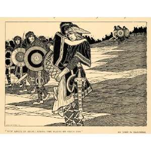  1911 Print Dun Angus Aran Islands Waves Battle Warrior 
