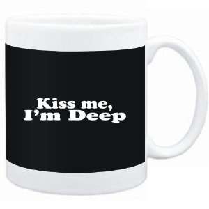 Mug Black  Kiss me, Im deep  Adjetives  Sports 
