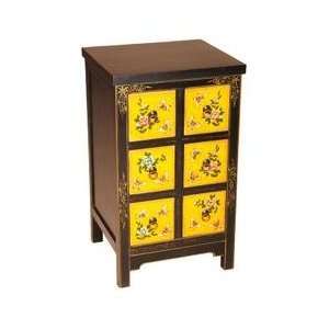  30 Painted Chinese Curio / Storage Cabinet in Black 