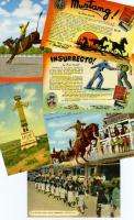 dif.1940s Linen WESTERN THEME Postcards GREAT LOT  