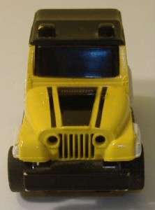 Tyco Jeep CJ 7 Curvehugger HP2 slotcar, Yellow/Black, w/ Custom 