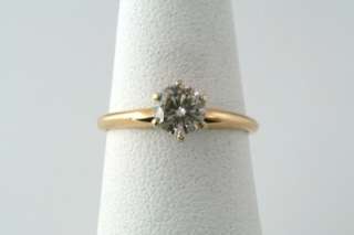 14K YG Round 3/4 CT CTW Diamond Solitaire Engagement Ring w/ Appraisal 