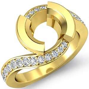4c Round Diamond Engagement Ring Semi mount 14k Yellow Gold 5sz 