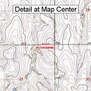  USGS Topographic Quadrangle Map   Arnett, Oklahoma (Folded 