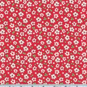   Wide Feedsack V Flower Red Fabric By The Yard Arts, Crafts & Sewing