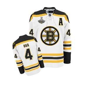  NHL Gear   Baobby Orr #4 Boston Bruins Jersey White Hockey 
