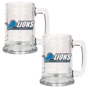  Detroit Lions Set of 2 Beer Mugs