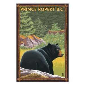  Prince Rupert, BC Canada   Bear in Forest Premium Poster 