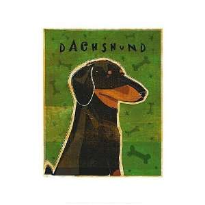  Dachshund (black and tan) Beautiful MUSEUM WRAP CANVAS 