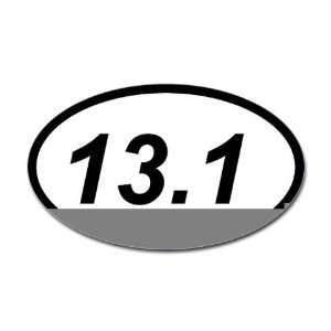  13.1 half marathon running Sports Oval Sticker by 