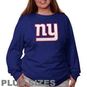  New York Giants Womens Plus Size Jazz Primary Logo Long 