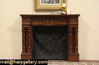 Oak Architectural Salvage Fireplace Surround & Mantel  