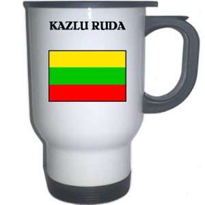  Lithuania   KAZLU RUDA White Stainless Steel Mug 