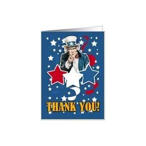  memorial day thank you, Uncle Sam with stars Card Health 