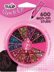 TULIP Glam It Up 600 IRON ON STUDS 12 Colors with Case  