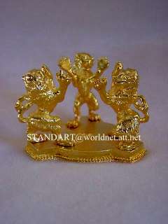 1888 Danish Jubillee Faberge Repro Egg Stand with Three Rampant Lions