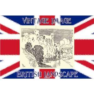   of 21 Stickers, 6.35cm x 3.81cm each, British Landscape Barnard Castle