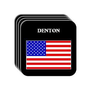  US Flag   Denton, Texas (TX) Set of 4 Mini Mousepad 