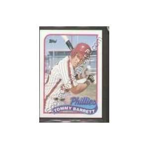 1989 Topps Regular #653 Tommy Barrett, Philadelphia Phillie Baseball 