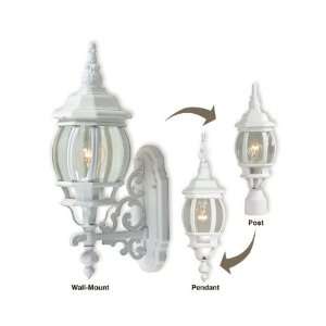 Royce Lighting White Convertible Outdoor Light, for Wall, Pendant, or 