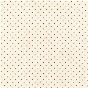 Robyn Pandolph Rose Cream Red Dot Floral Quilt Fabric  