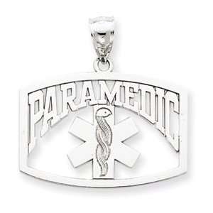   IceCarats Designer Jewelry Gift 14K White Gold Paramedic Pendant