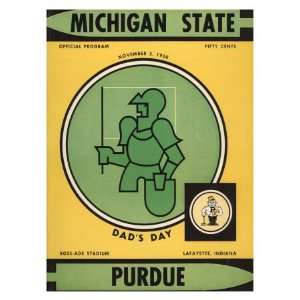 Purdue vs. Michigan State, 1960 Giclee Poster Print, 18x24  